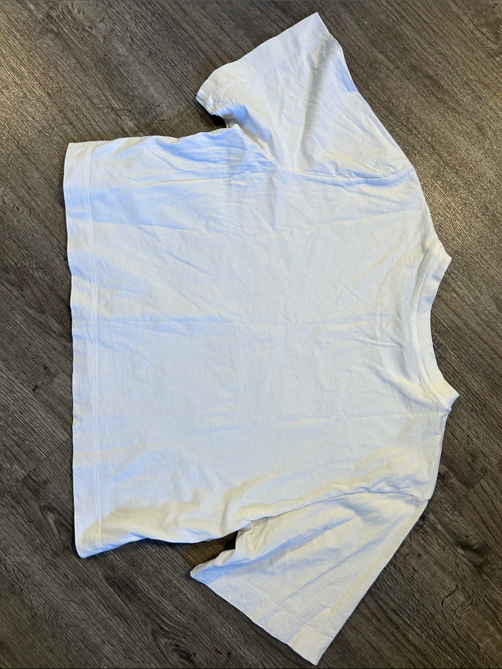 Wilfred Free Aritzia White Cropped Boxy Crew Neck Cotton Tee Medium - Picture 5 of 7